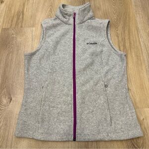 Columbia Gray Vest with Purple Zipper